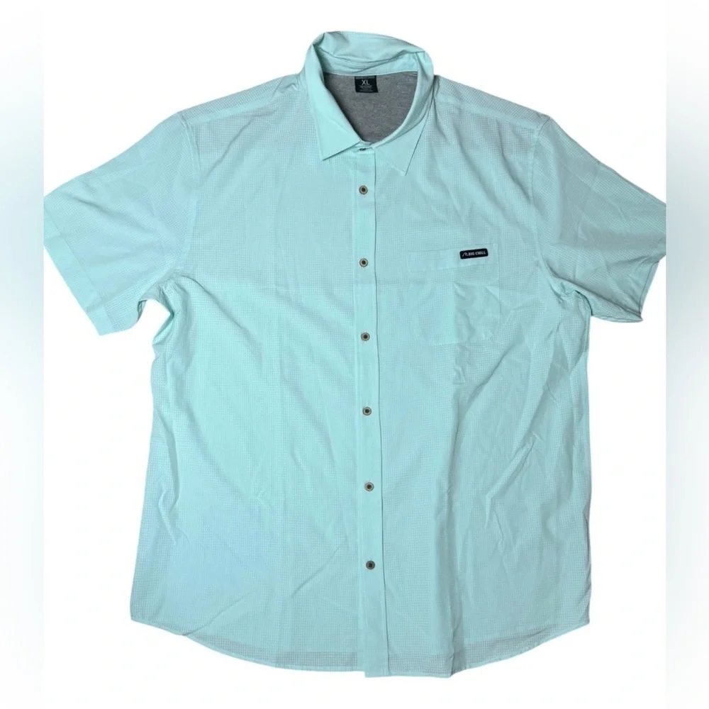Men’s XL Mint Green Performance Button Down Shirt - Picture 2 of 5
